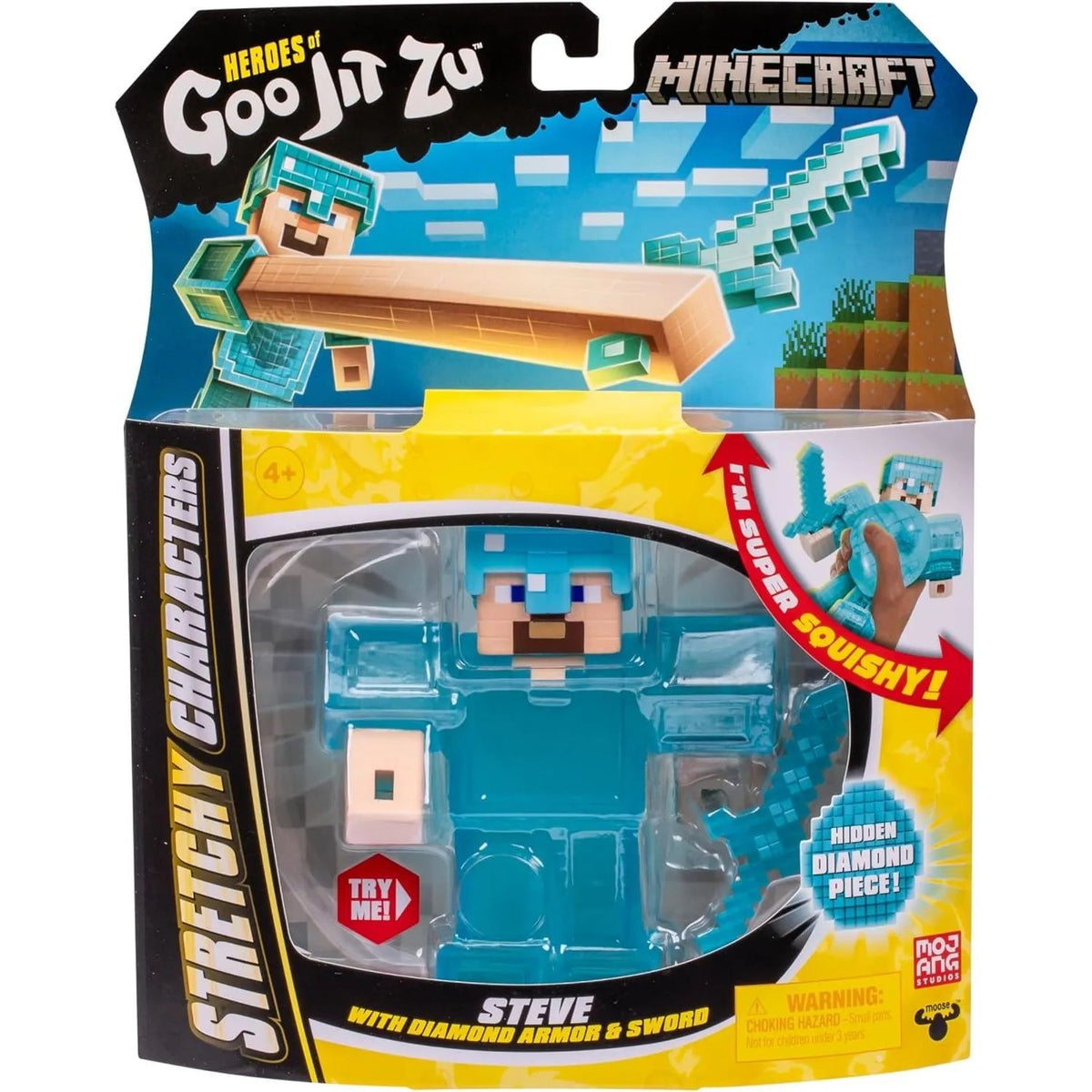 Heroes of Goo Jit Zu Minecraft elásticos Steve con Espada