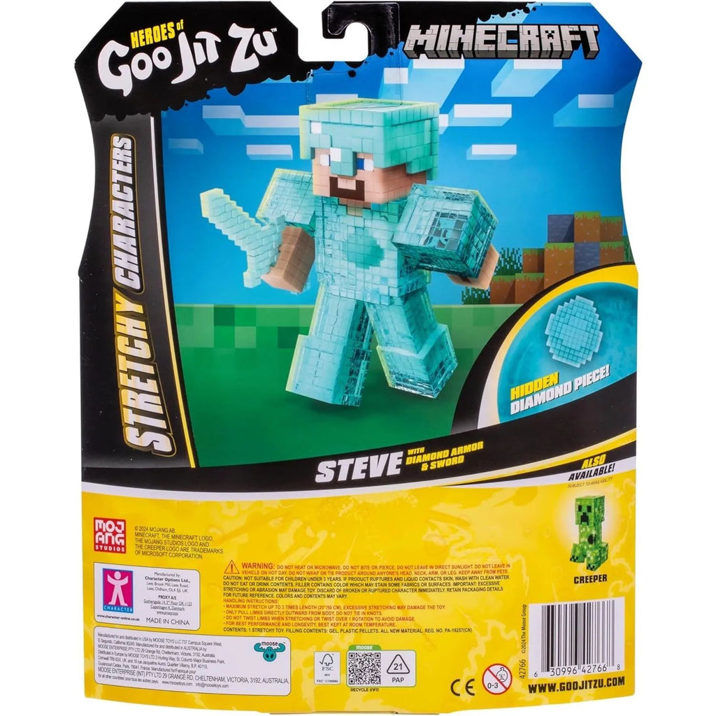 Heroes of Goo Jit Zu Minecraft elásticos Steve con Espada