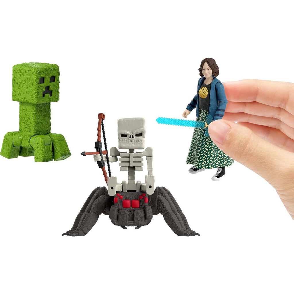 Set 4 Figuras Story pack Creeper Esqueleto araña & Natalie