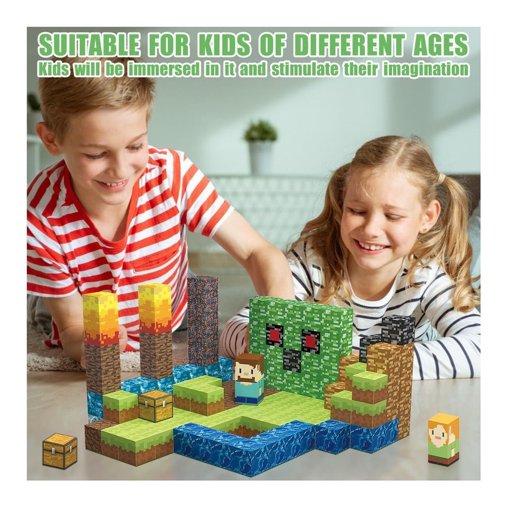 Bloques magnéticos Mundo Minecraft cubos imanes 160 PIEZAS