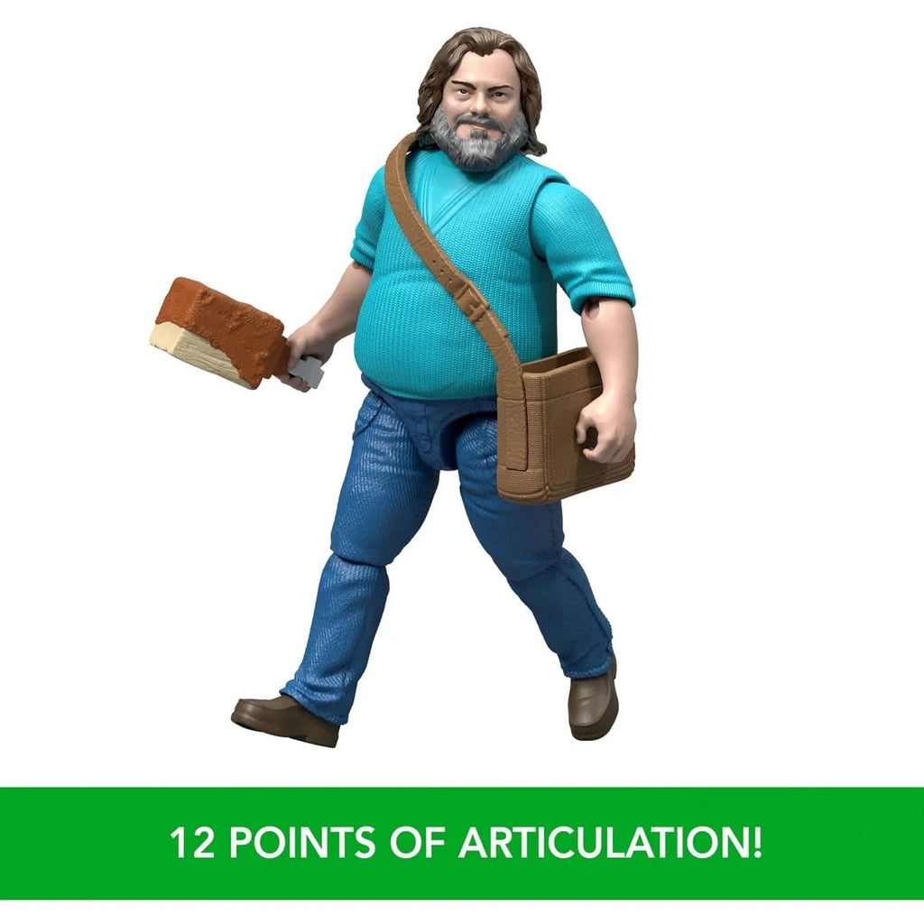 Minecraft La Pelicula Figura Steve con Accesorios 10cm