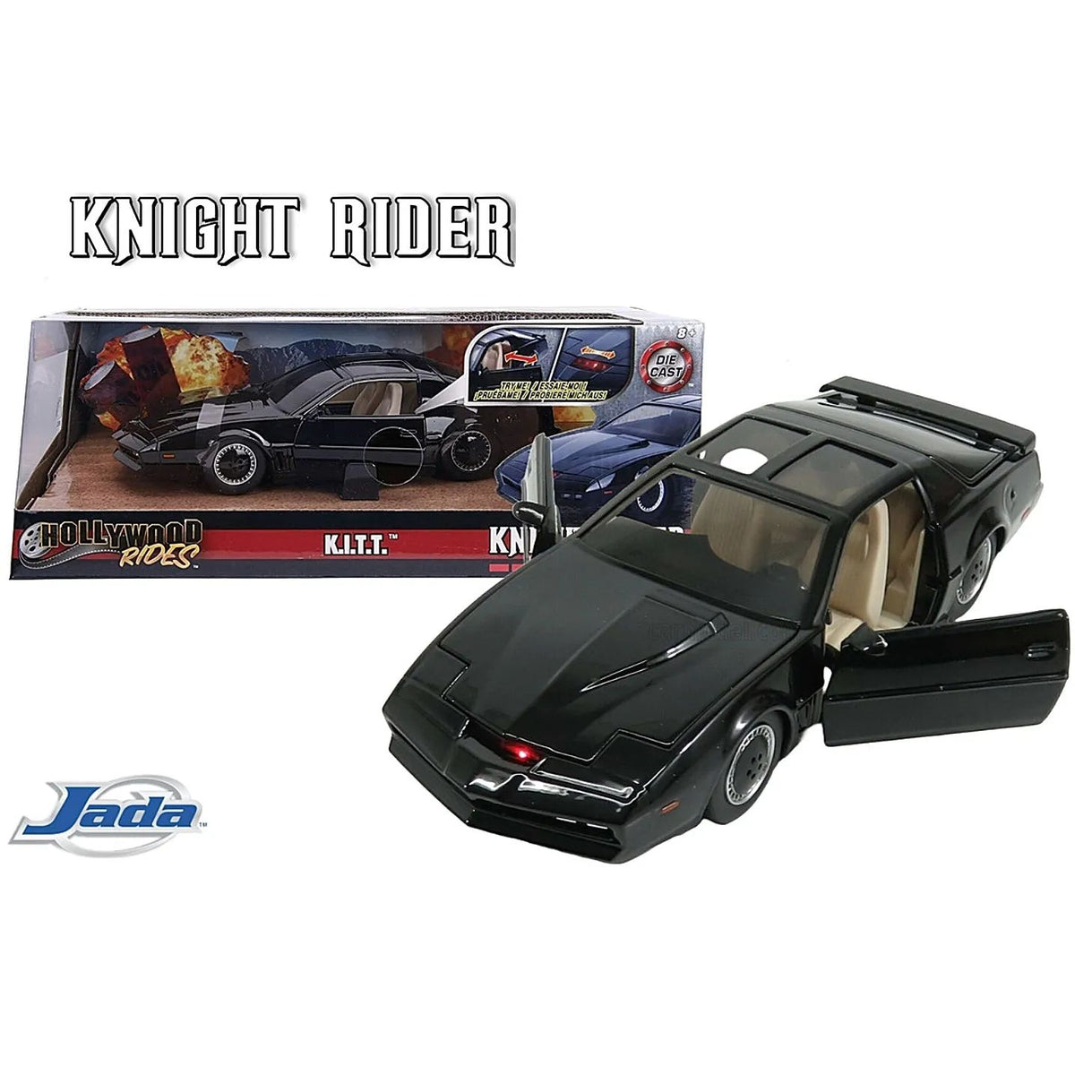 Auto Fantastico a Escala 1-24 de Metal Knight Rider Kitt Pontiac Con Luces