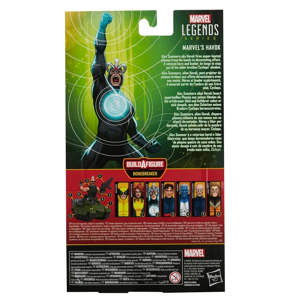 X-Men Marvel Legends Havok Classic Bonebreaker BAF