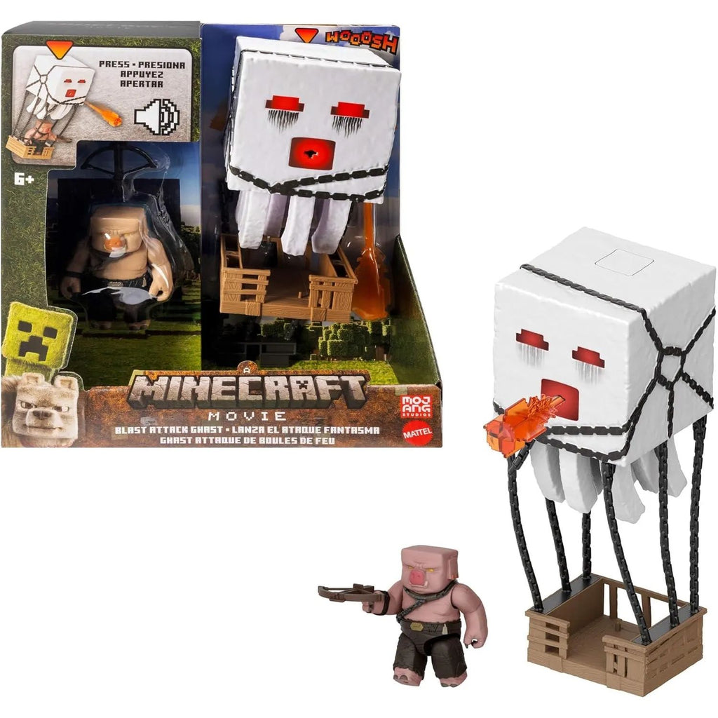 Blast Attack Ghast y Piglin Warrior sonido y Luz Minecraft