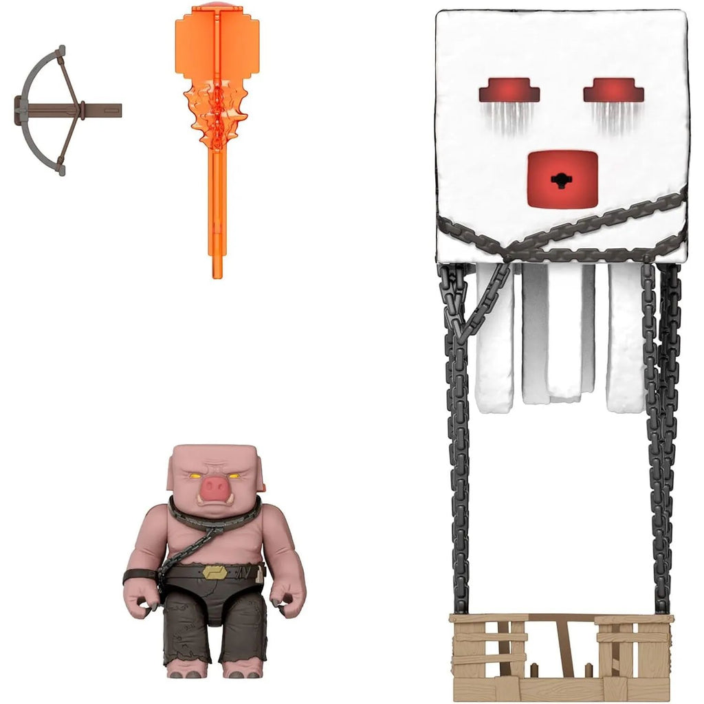 Blast Attack Ghast y Piglin Warrior sonido y Luz Minecraft