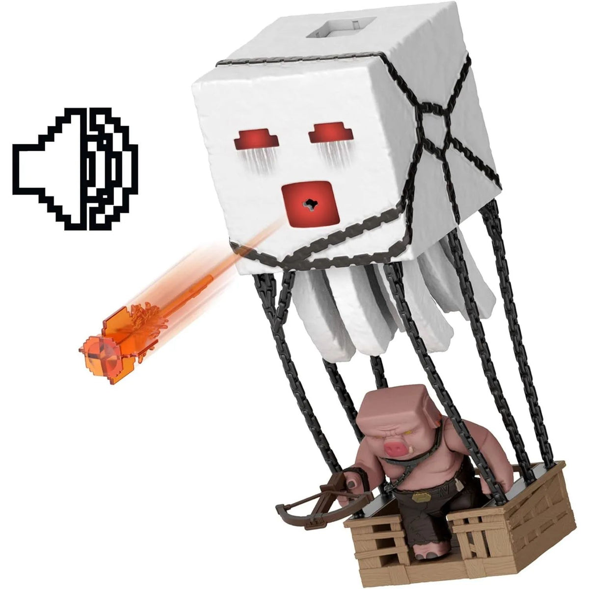 Blast Attack Ghast y Piglin Warrior sonido y Luz Minecraft