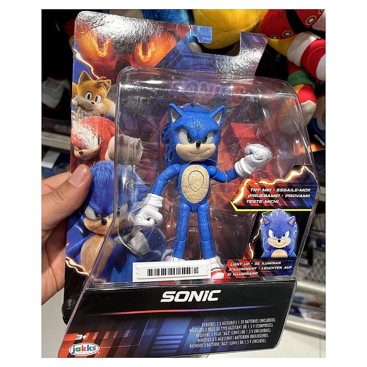 Figura de Acción Sonic the Movie Hedgehog 3 Jakks Pacific con Luces