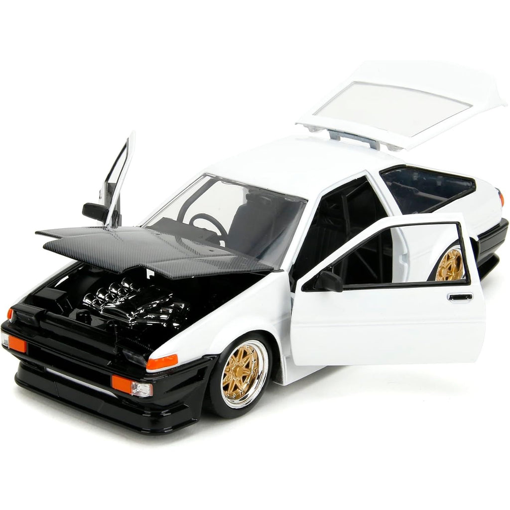 Auto Escala de Metal 1-24 Die-Cast 1986 AE86 Toyota Trueno Initial D