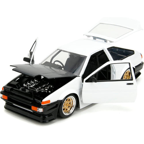 Auto Escala de Metal 1-24 Die-Cast 1986 AE86 Toyota Trueno Initial D