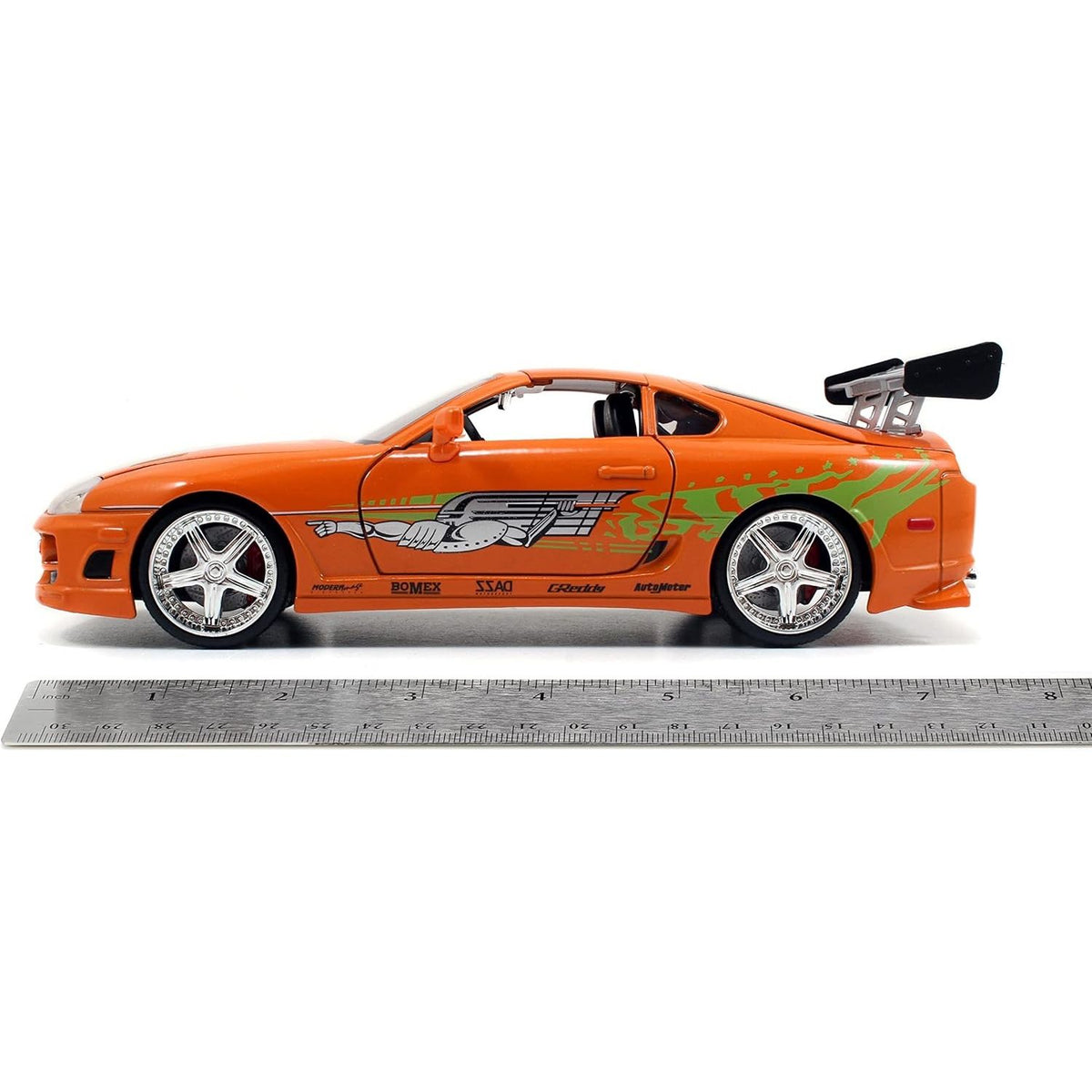 Auto Escala de Metal 1-24 Die-Cast Toyota Supra Rapidos y Furiosos