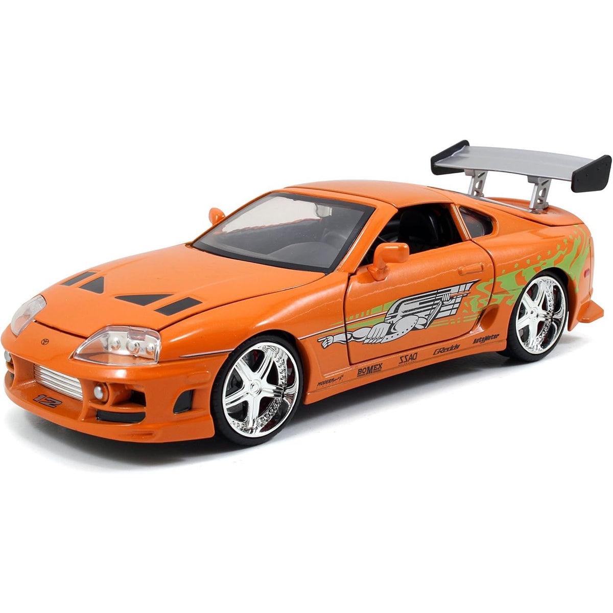 Auto Escala de Metal 1-24 Die-Cast Toyota Supra Rapidos y Furiosos