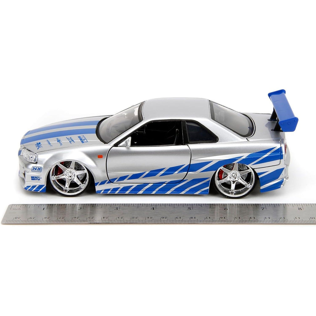 Auto Escala de Metal 1-24 Nissan Skyline R34 Rapidos y Furiosos