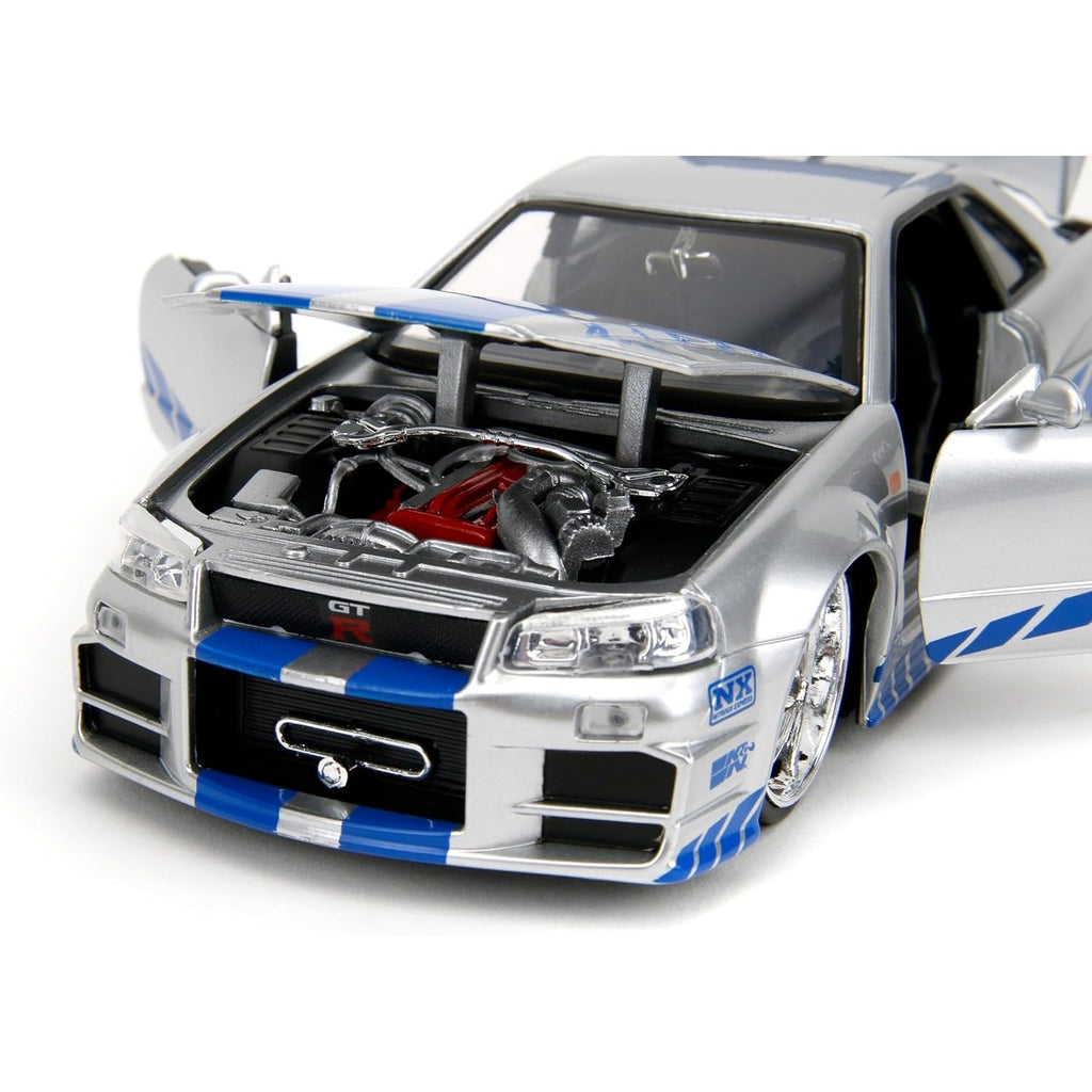 Auto Escala de Metal 1-24 Nissan Skyline R34 Rapidos y Furiosos
