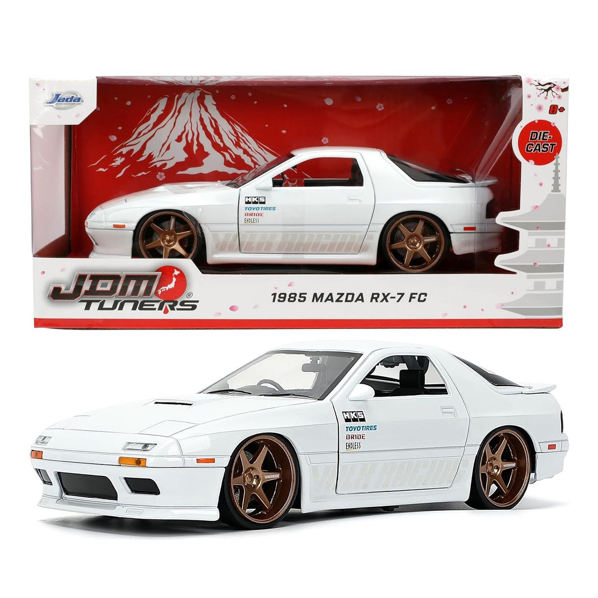 Auto Escala de Metal 1-24 Die-Cast Mazda RX-7 (FC) 1985 Initial D