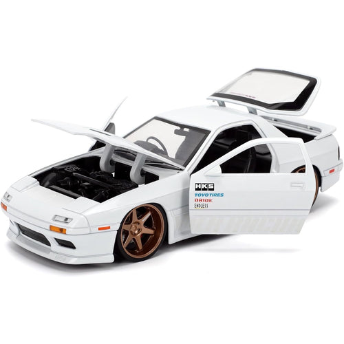 Auto Escala de Metal 1-24 Die-Cast Mazda RX-7 (FC) 1985 Initial D