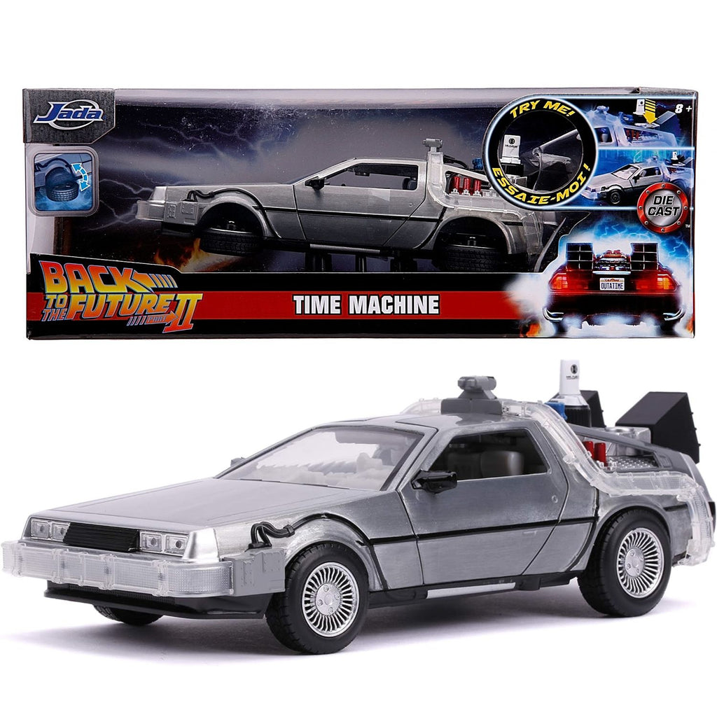 Auto Escala de Metal 1-24 Volver al Futuro 2 Delorean Con Luces Back To The Future