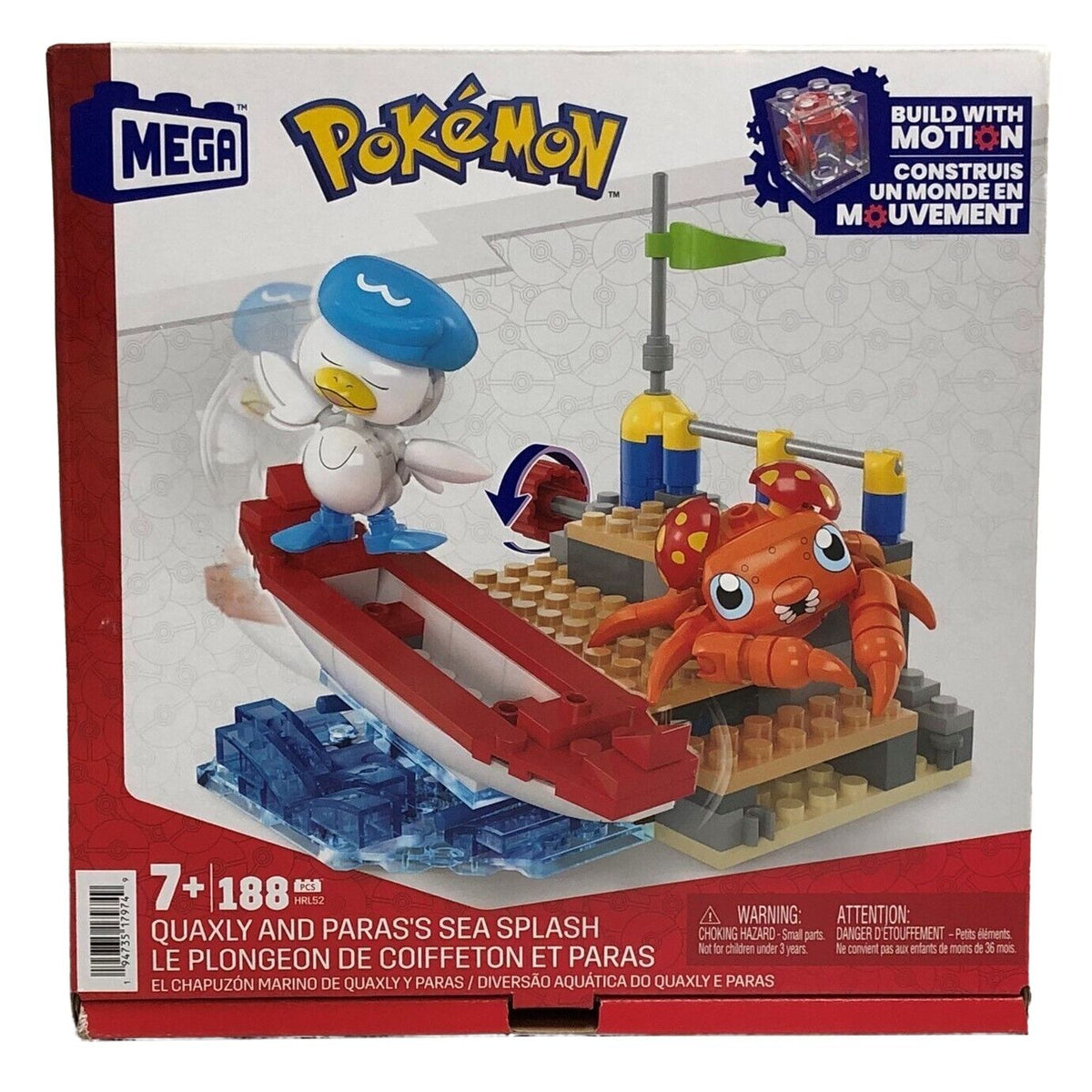 MEGA Pokemon Bloques Quaxly and Paras 188 Piezas