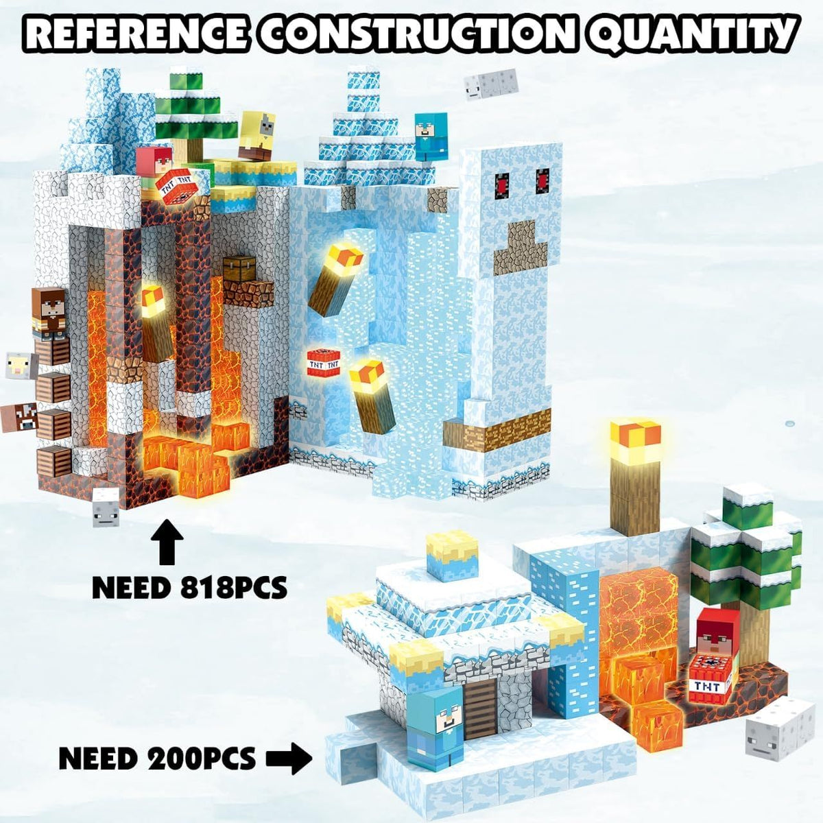 Set Bloques magnéticos Frozen imanes 200 PIEZAS con Luces
