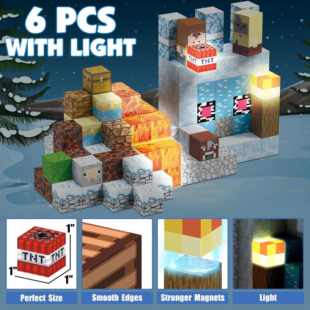 Set Bloques magnéticos Frozen imanes 200 PIEZAS con Luces
