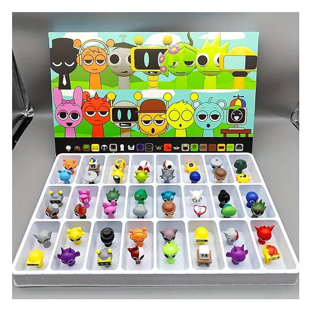 Calendario de Adviento Mini Figuras Sprunki Incredibox Set 48 Personajes al Azar