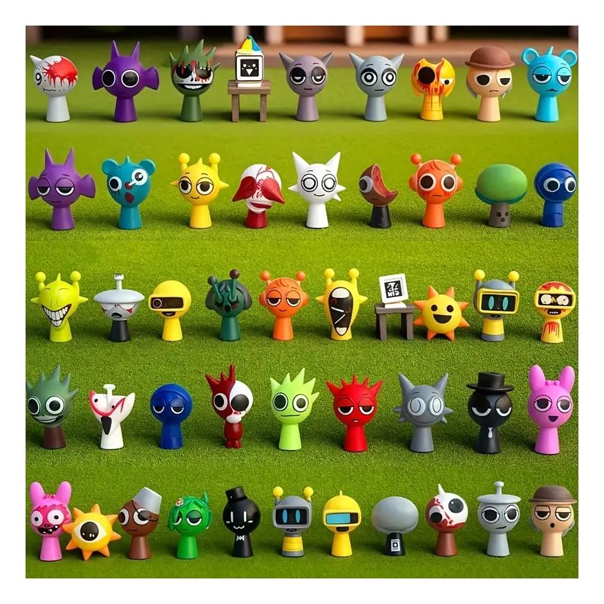 Calendario de Adviento Mini Figuras Sprunki Incredibox Set 48 Personajes al Azar