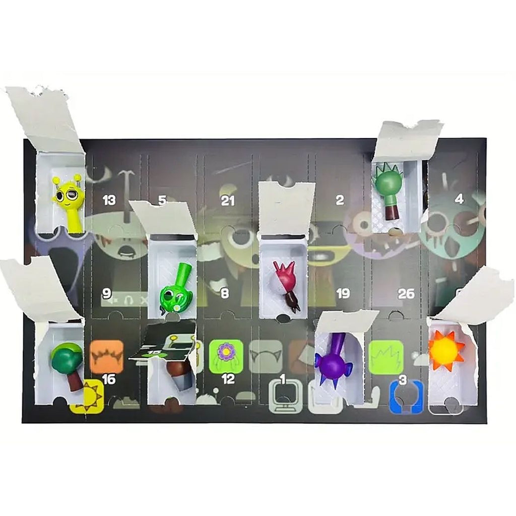 Calendario de Adviento Mini Figuras Sprunki Incredibox Set 48 Personajes al Azar
