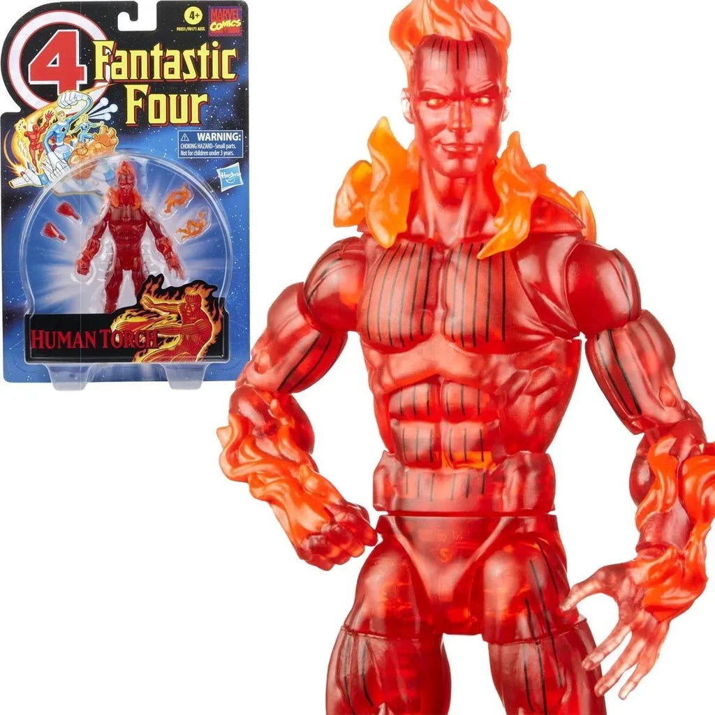 Los 4 Fantasticos Retro Marvel Legends Antorcha Humana