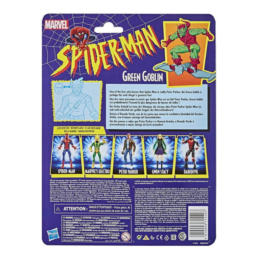 Spider-Man Marvel Legends Green Goblin Duende Verde Retro