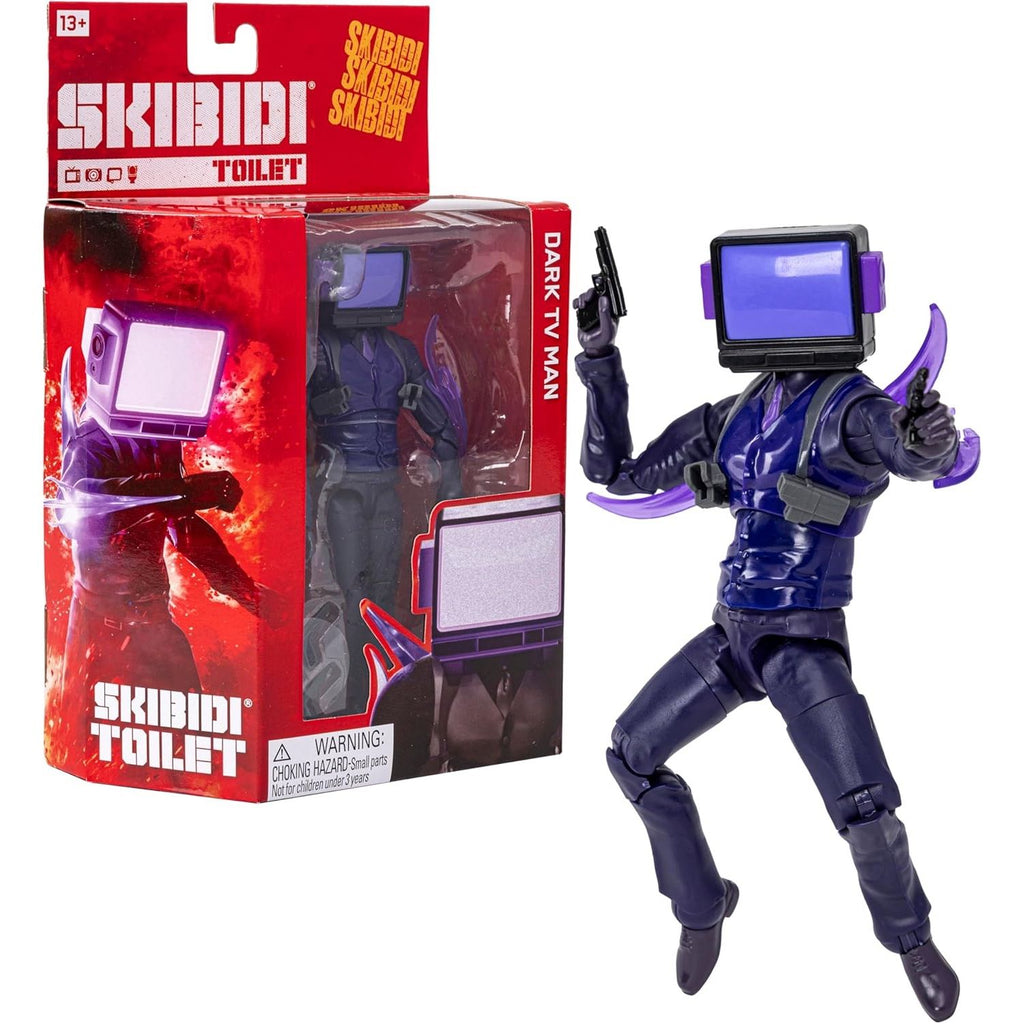 Figura de Accion SKIBIDI Toilet Deluxe Figura Dark TV Man 15cm
