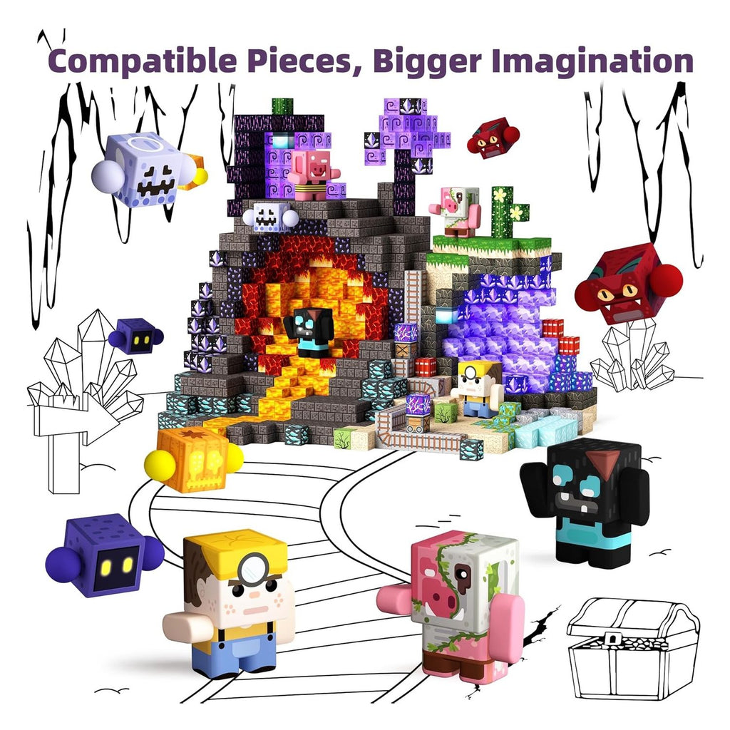 Pack 8 figuras Accion Magneticas para Bloques Magnéticos 1.0