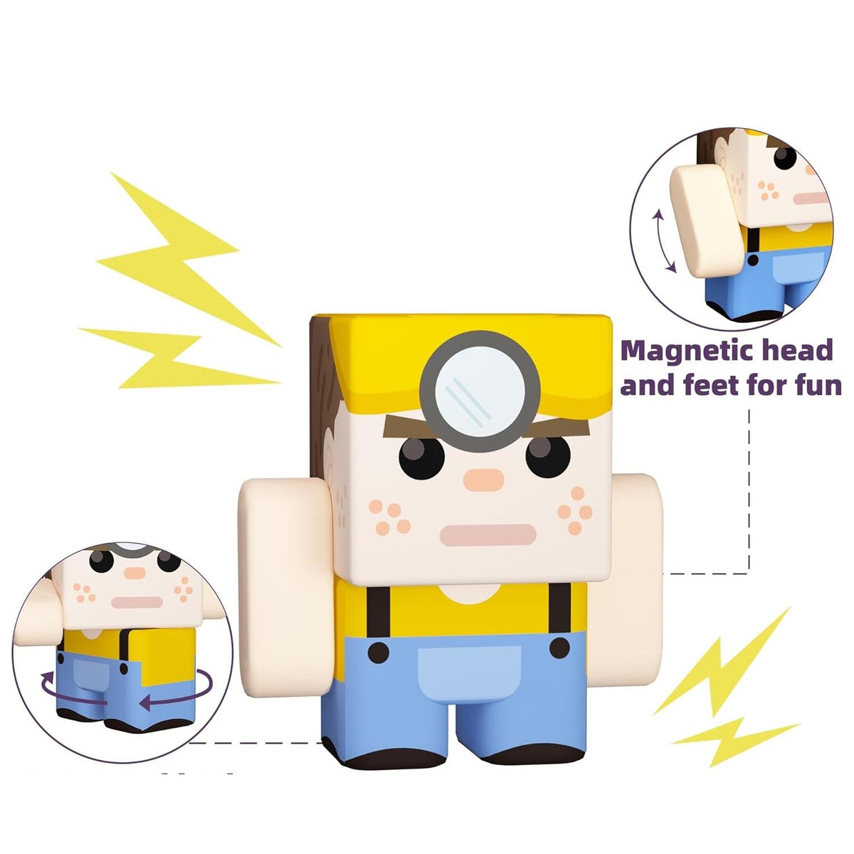 Pack 8 figuras Accion Magneticas para Bloques Magnéticos 1.0