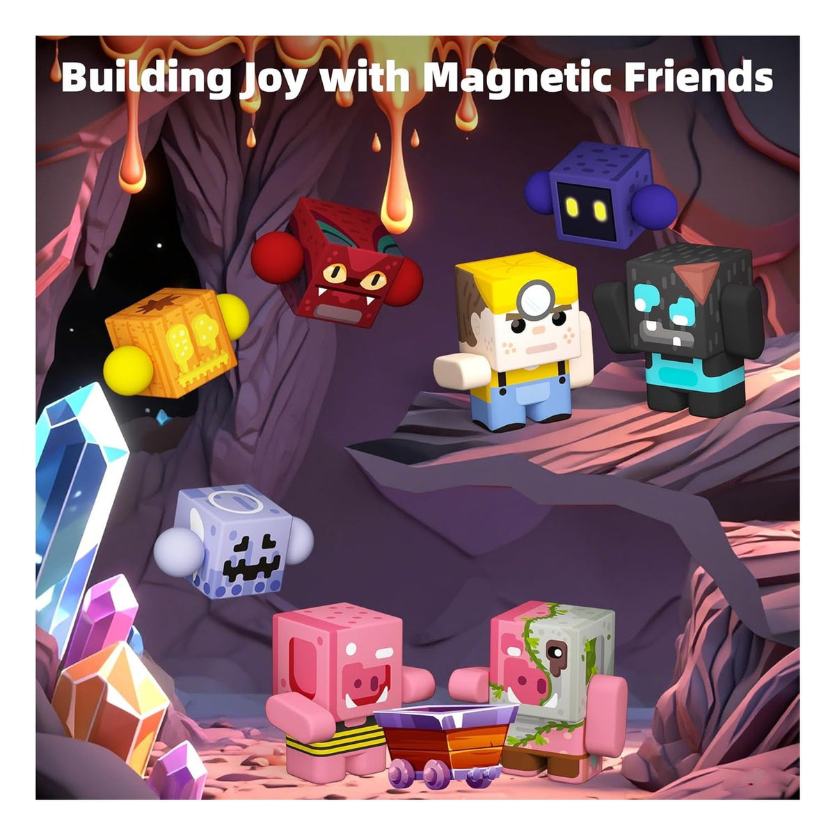 Pack 8 figuras Accion Magneticas para Bloques Magnéticos 1.0