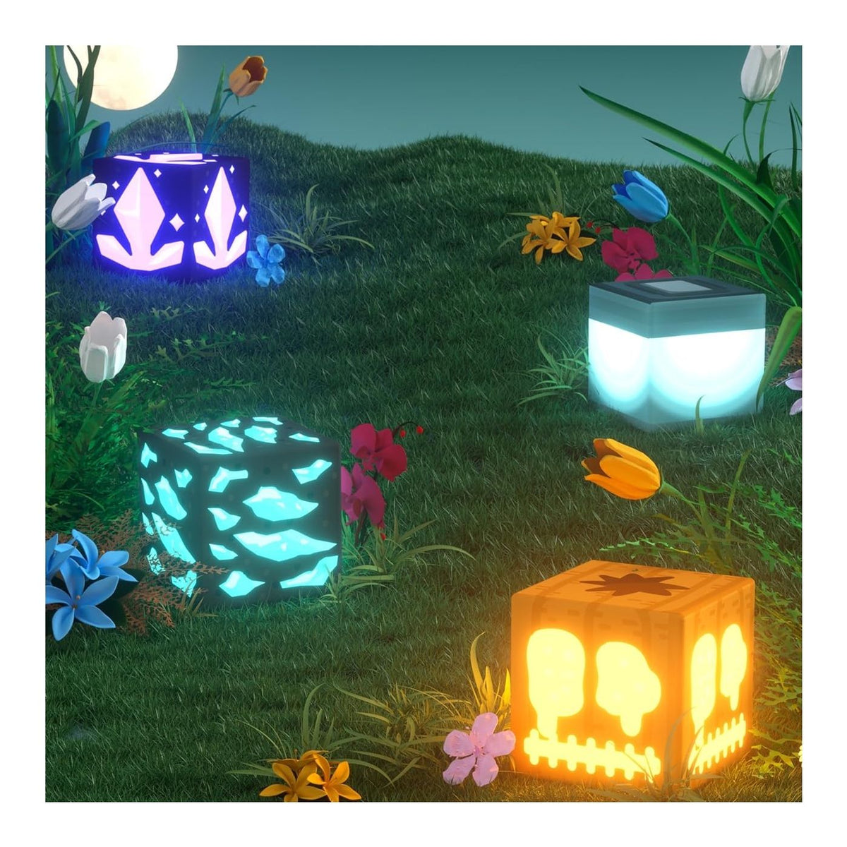 Bloques magnéticos Zombis Halloween cubos 212 PIEZAS y Luces