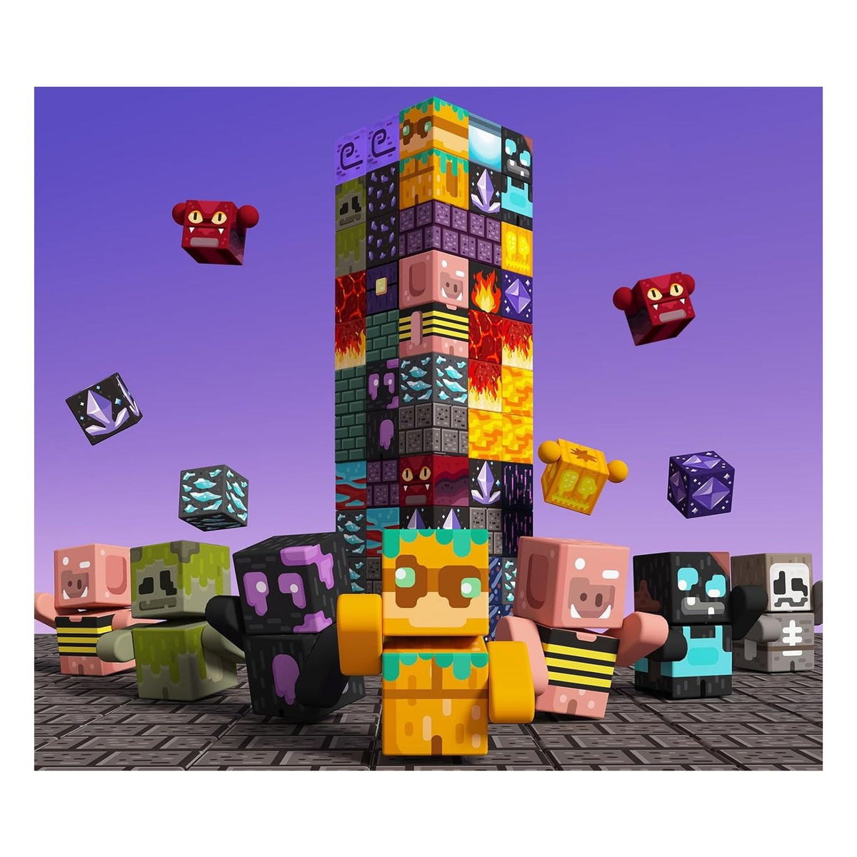Bloques magnéticos Zombis Halloween cubos 212 PIEZAS y Luces