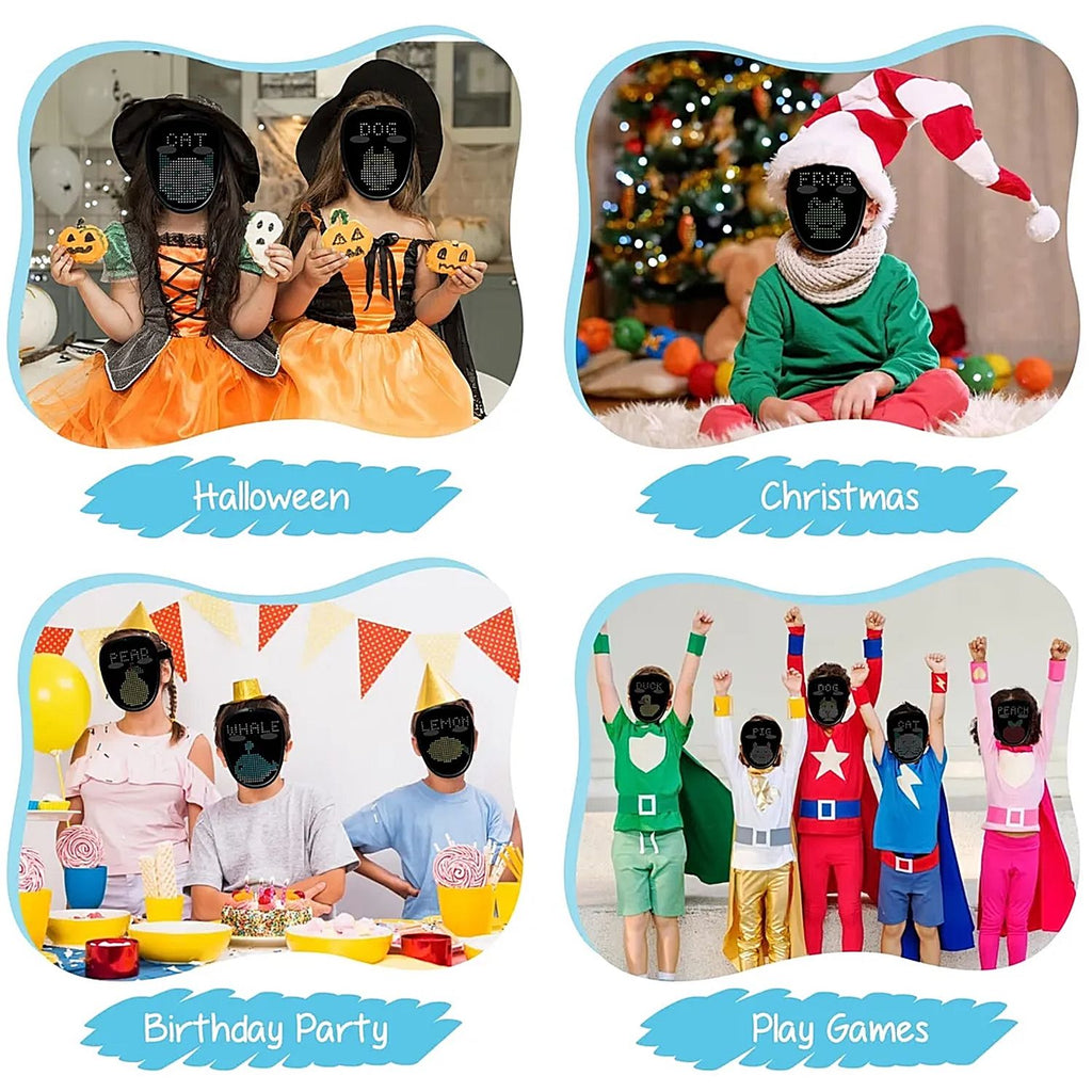 Máscara LED Detección de gestos para niños para Fiestas Navidad Etc