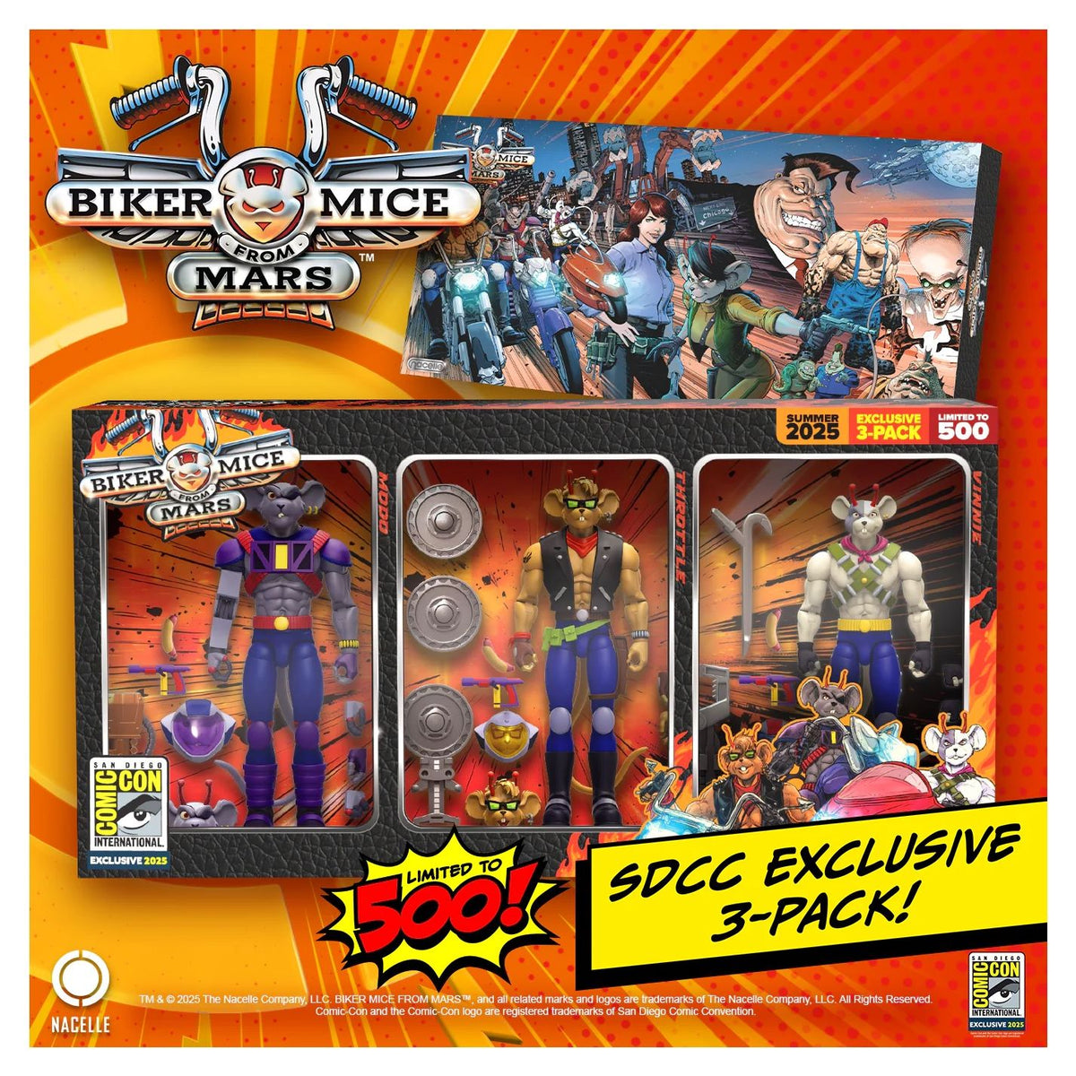 Set Moto Ratones Throttle Modo & Vinnie SDCC 2025