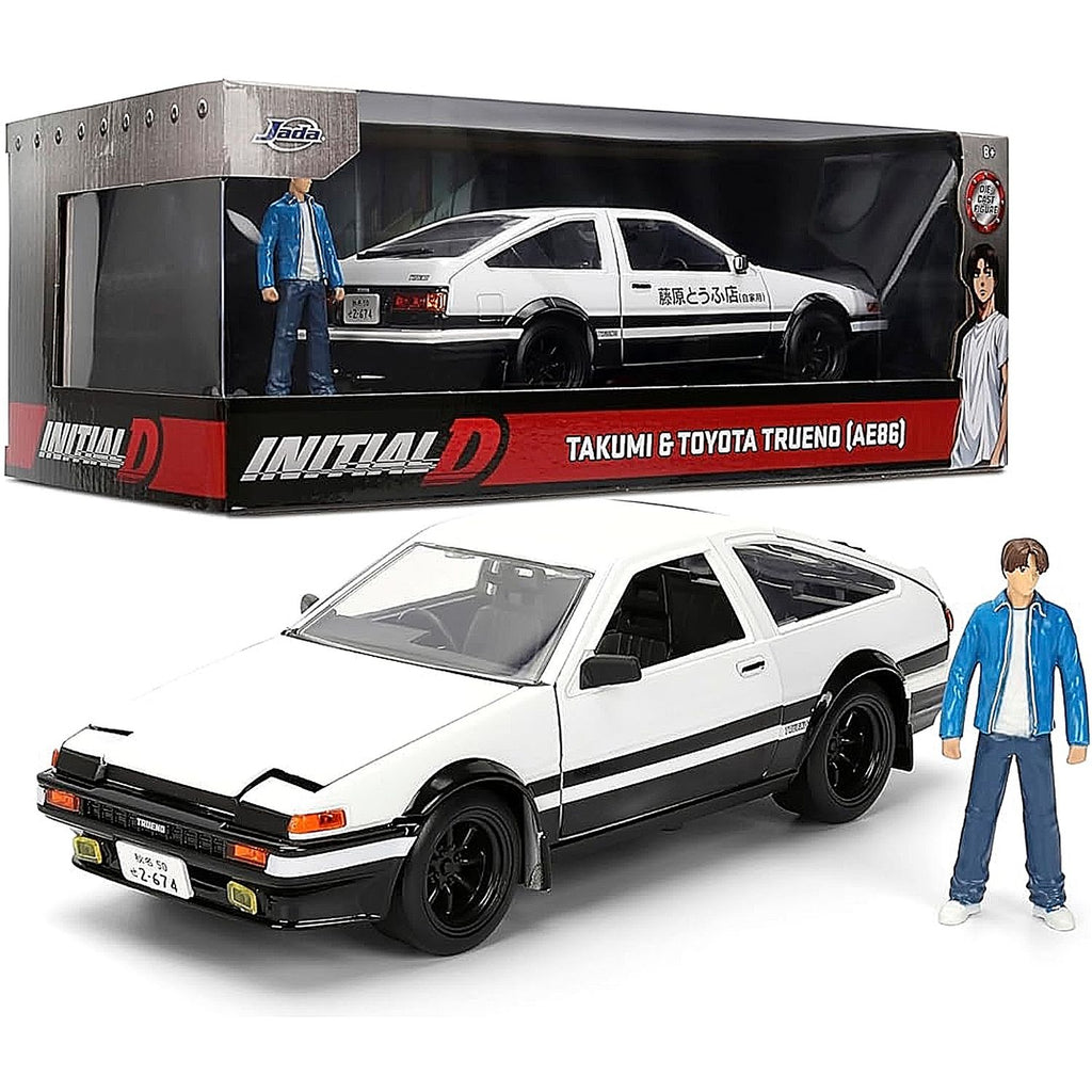 Auto Escala de Metal 1-24 Initial D 1986 Toyota Trueno AE86