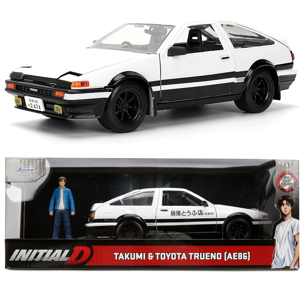 Auto Escala de Metal 1-24 Initial D 1986 Toyota Trueno AE86