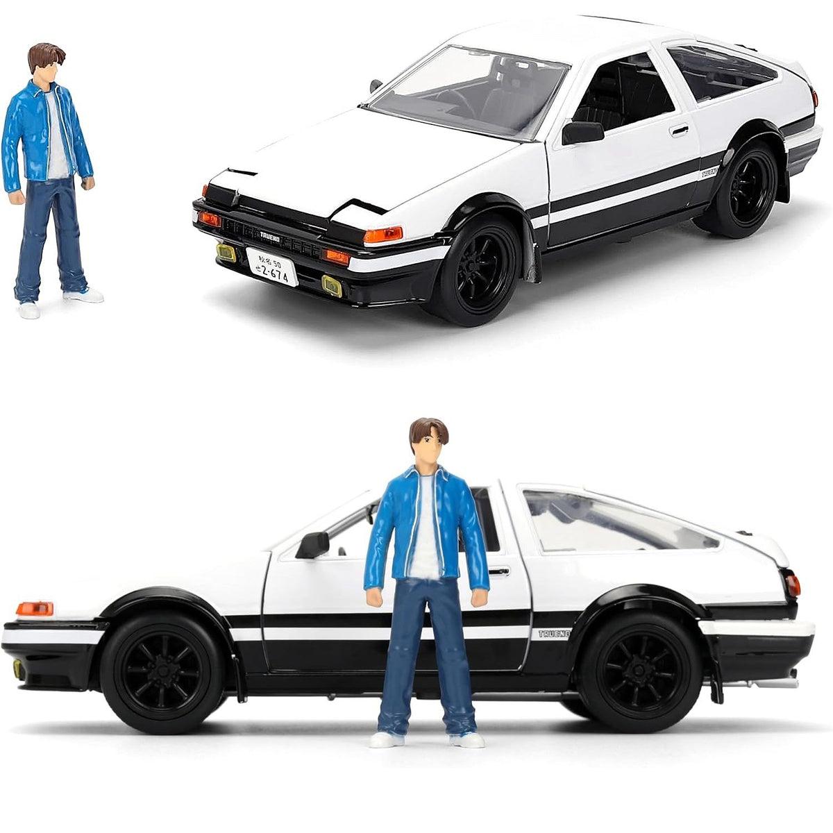 Auto Escala de Metal 1-24 Initial D 1986 Toyota Trueno AE86