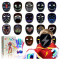Máscara + Guantes LED Detección gestos para niños Fiestas Navidad