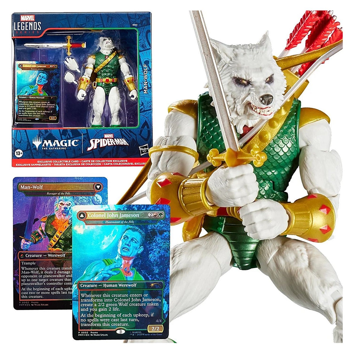 Marvel Legends Man-Wolf con Card Magic