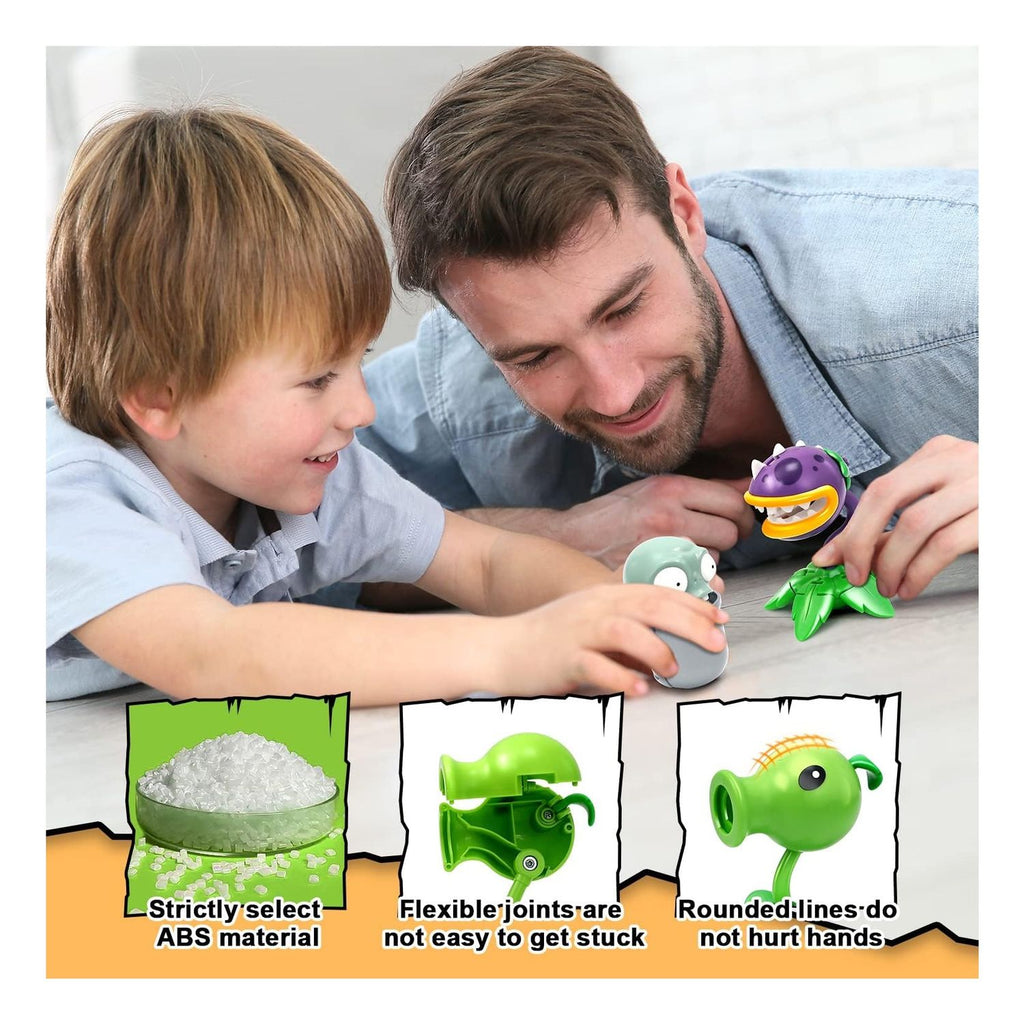 Set 5 Figuras Transformables de Plantas vs Zombies