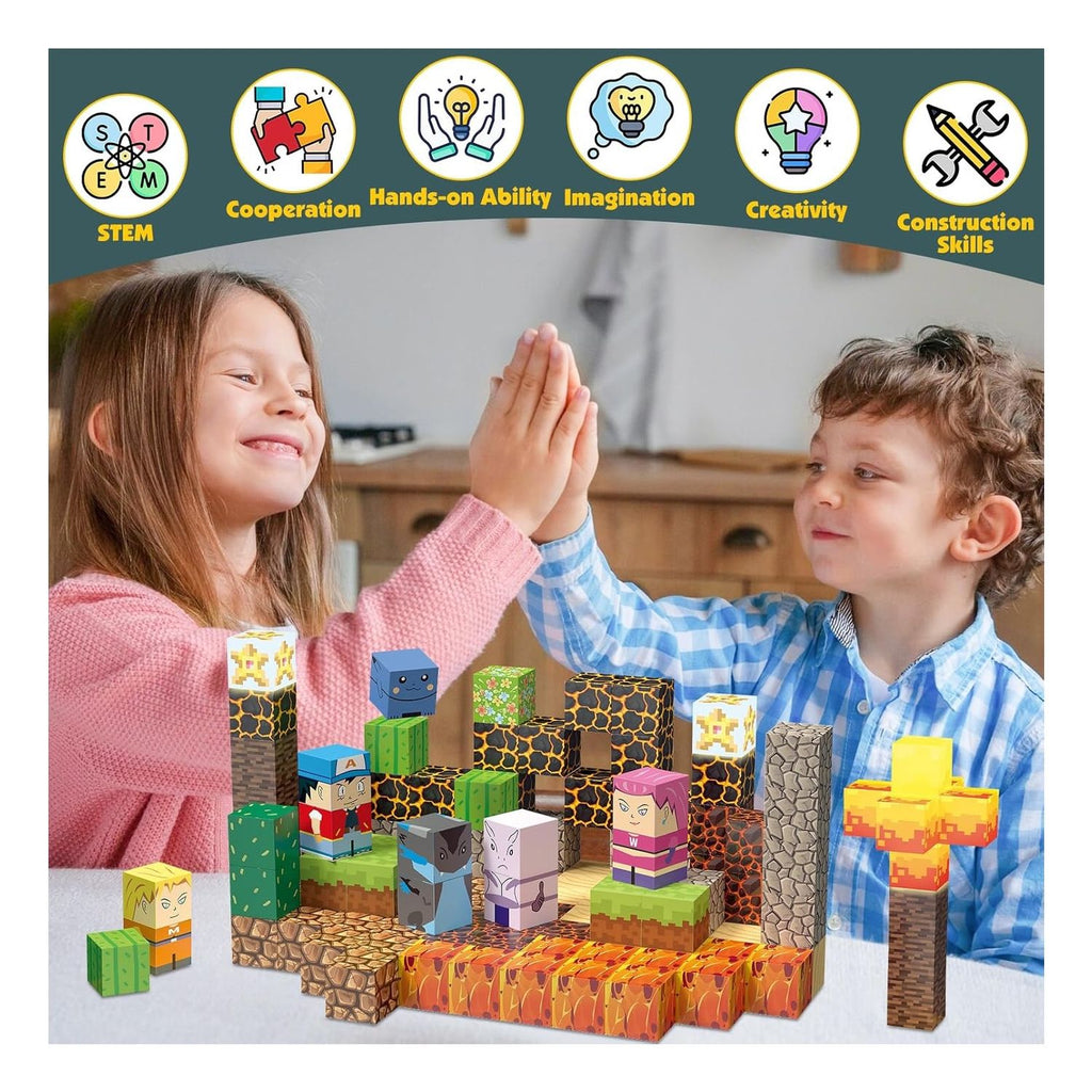 Set Bloques magnéticos Mundo Pokemon 200 PIEZAS con Luces