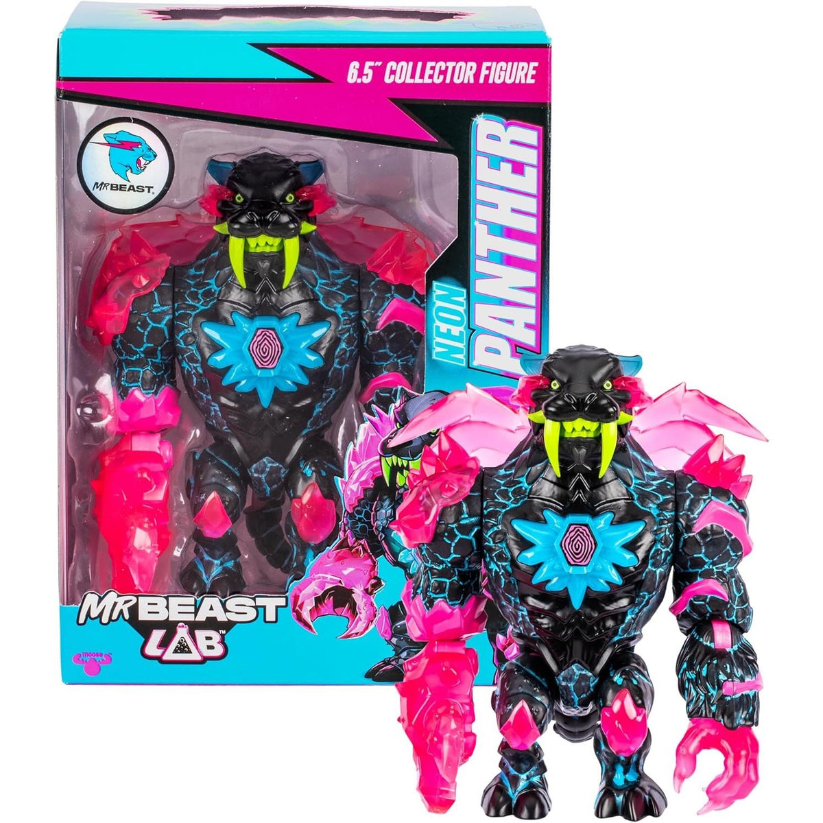 Figura Accion Pantera Neon Mr Beast Lab Apex Beast Panther