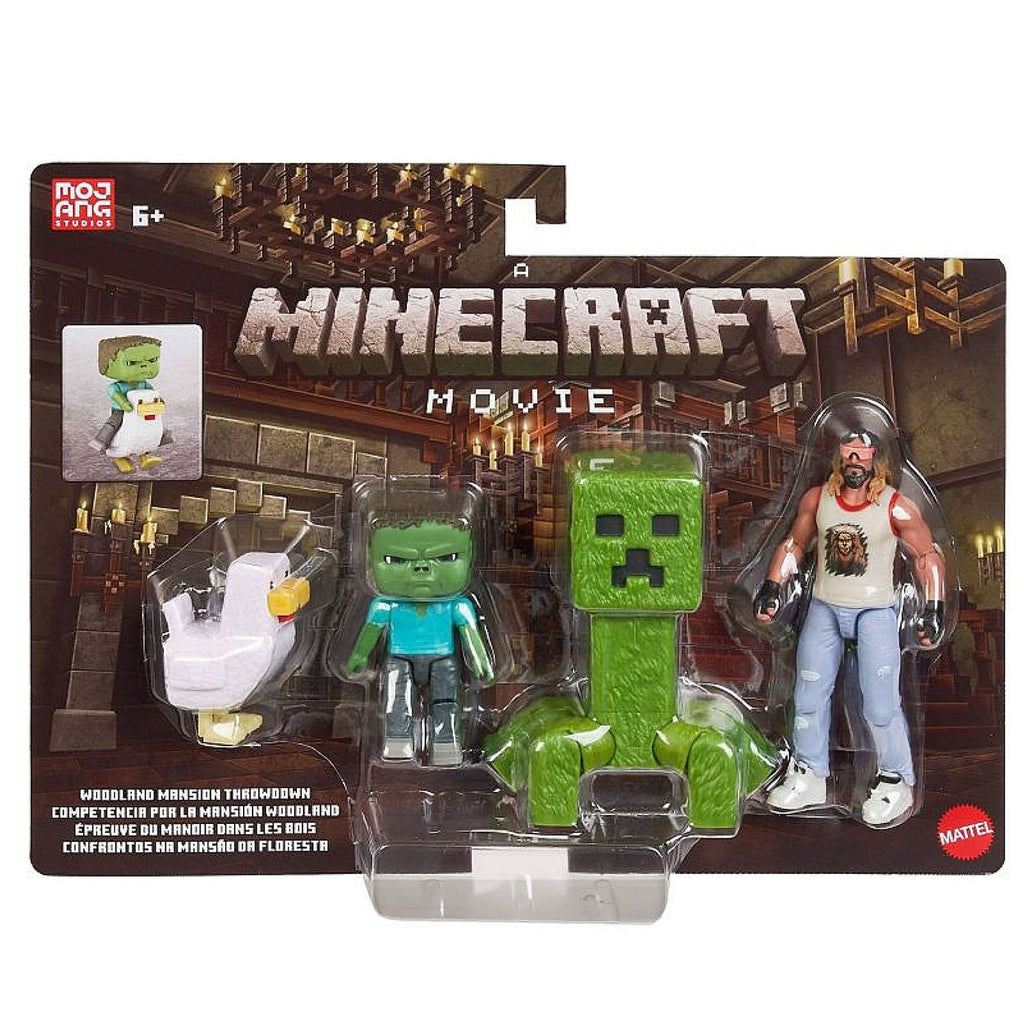 Set 4 Figuras Story Pack La Pelicula Garret Creeper Zombie Pollo