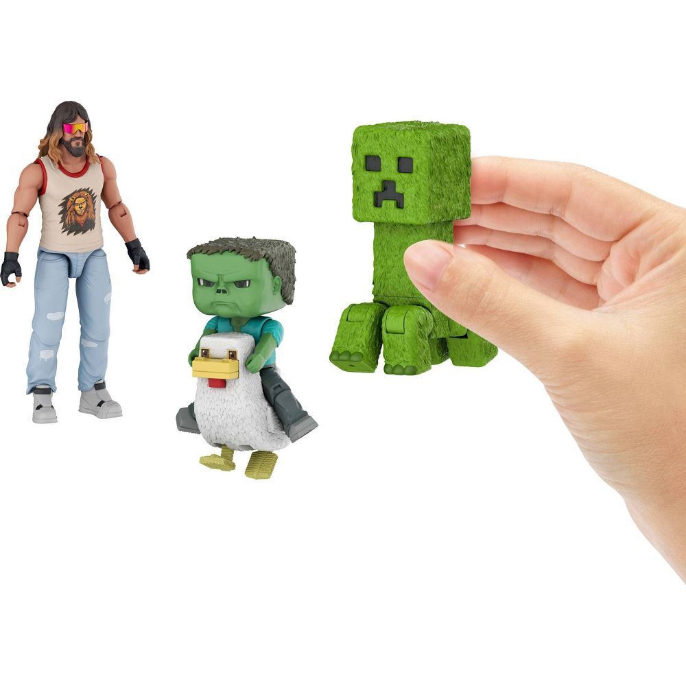 Set 4 Figuras Story Pack La Pelicula Garret Creeper Zombie Pollo