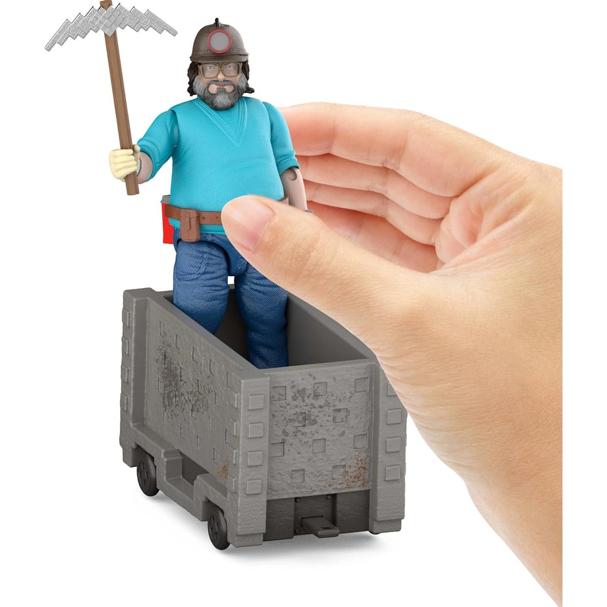 Minecraft La Pelicula Set 2 Figura Steve & Carro Minero