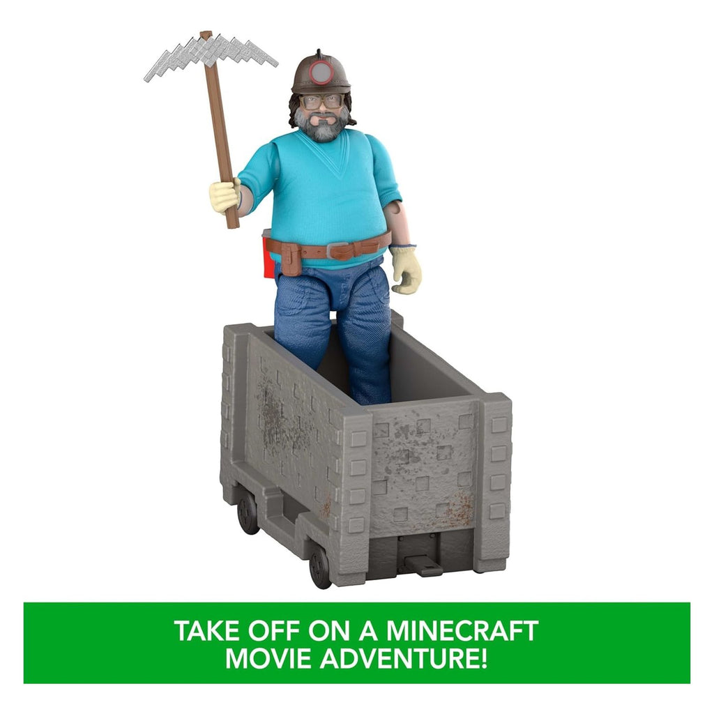 Minecraft La Pelicula Set 2 Figura Steve & Carro Minero
