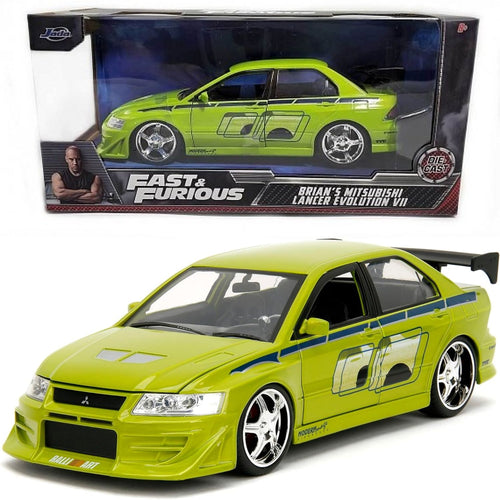 Auto Escala de Metal 1-24 Mitsubishi Lancer Evolution VII Brian Rapidos y Furiosos