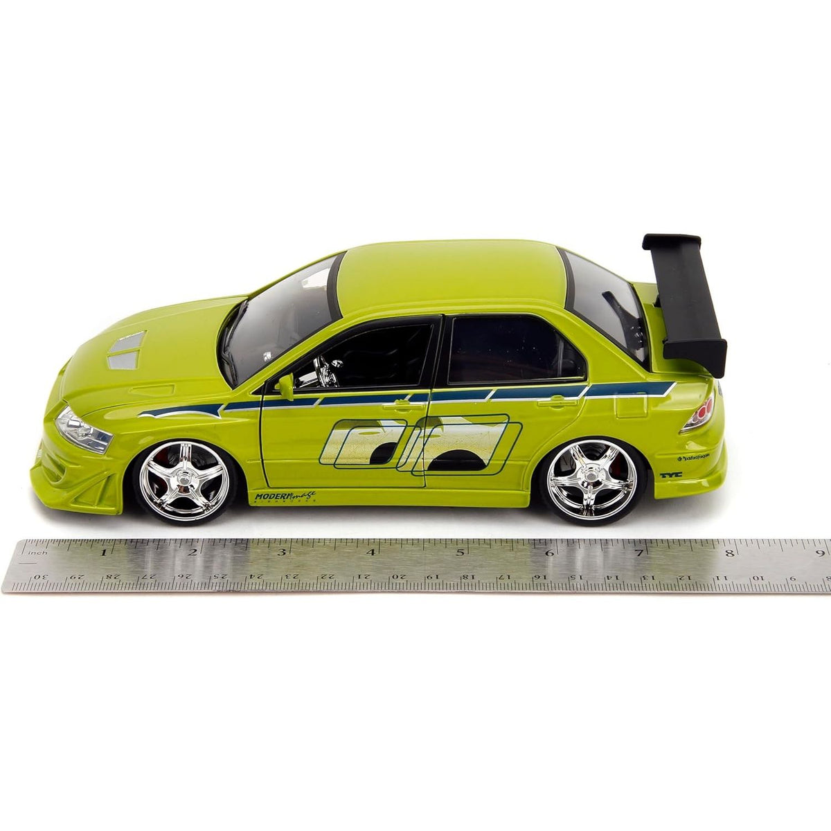Auto Escala de Metal 1-24 Mitsubishi Lancer Evolution VII Brian Rapidos y Furiosos